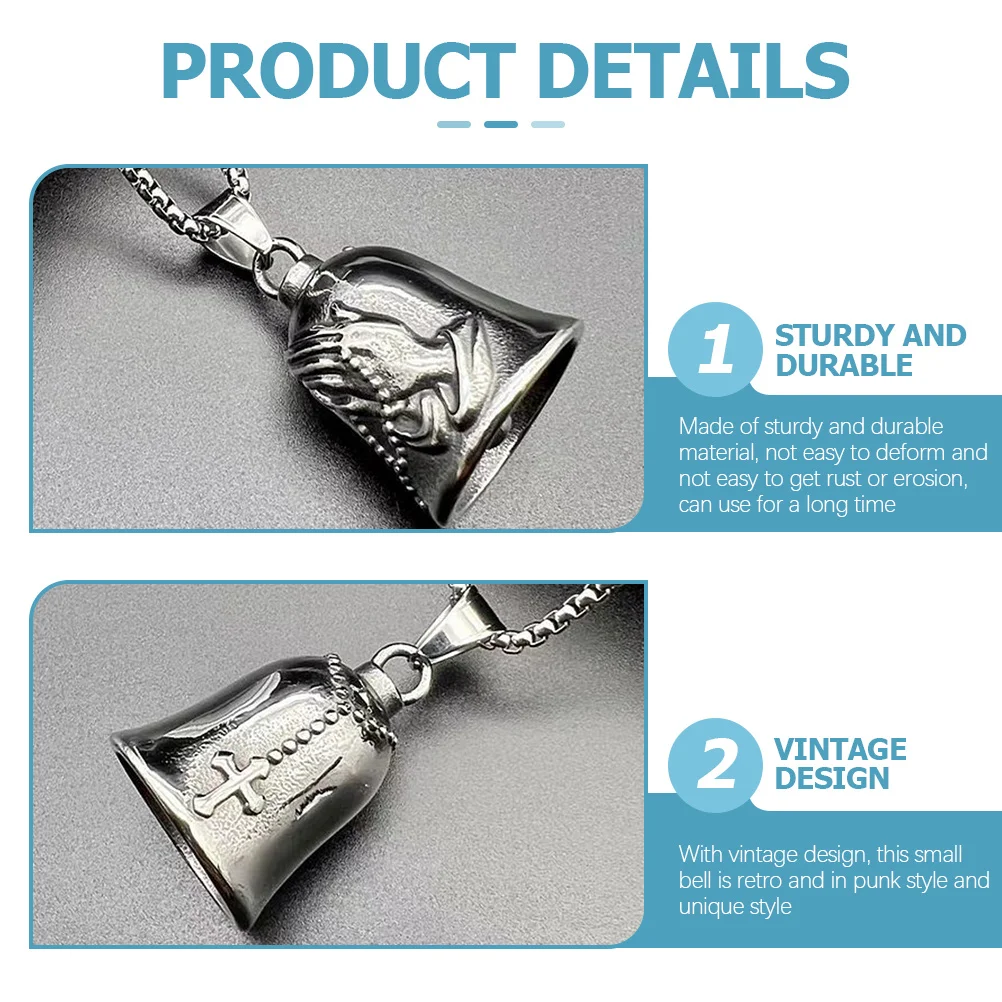 

Легкий готический колокольчик в винтажном стиле панк, металлический, прочный, неразрушимый дизайн, идеально подходит для ожерелья, украшений, рукоделия, декора, подвесок