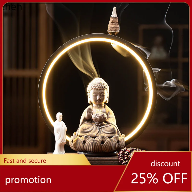 

Cz living room decor tv stand entrance amitabha buddha ornament home soft decoration zen style decor