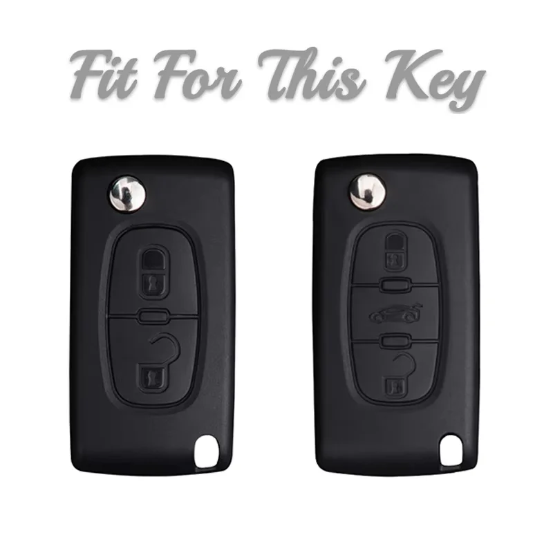 2 3 Button TPU Car Key Case Cover Holder Shell for Peugeot 308 207 307 3008 5008 Fob for Citroen C2 C3 C4 C8 Keys Accessories 2