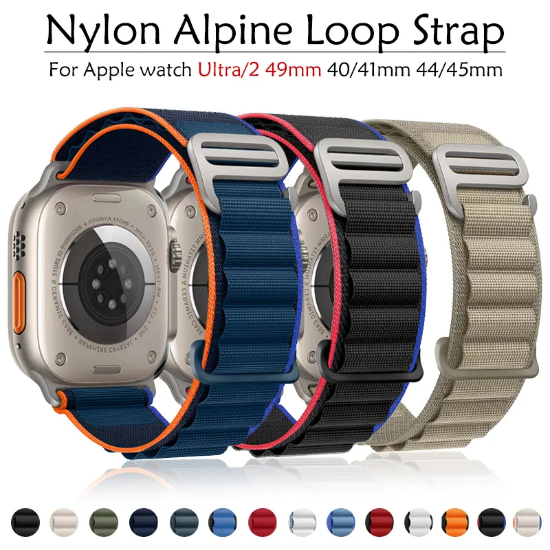 Cinturino alpino per cinturino Apple Watch 44 mm 45mm 49mm 40mm 41mm Correa IWatch Series 9 8 7 SE Ultra 2 accessori cinturino