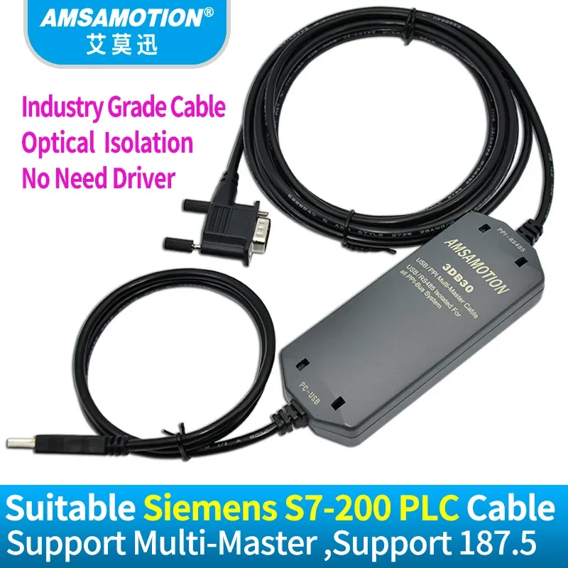 Suitable Siemens Programming Cable For S7-200 Smart PLC ST SR CRS Data Line USB-PPI Download 6ES7 901-3DB30-0XA0 Isolation