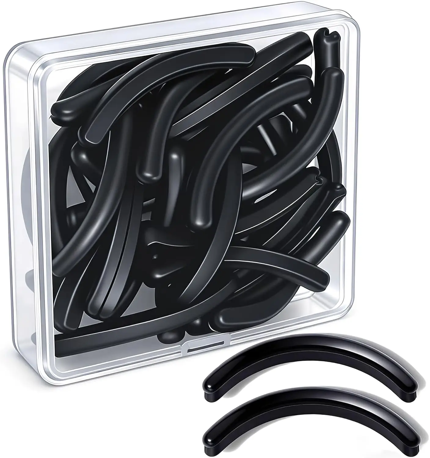 50pcs Eyelash Curler Refills Pad- Hypoallergenic Silicone Pads Universal Fit With Case Salon-Grade Anti-Slip Design 100+ Uses