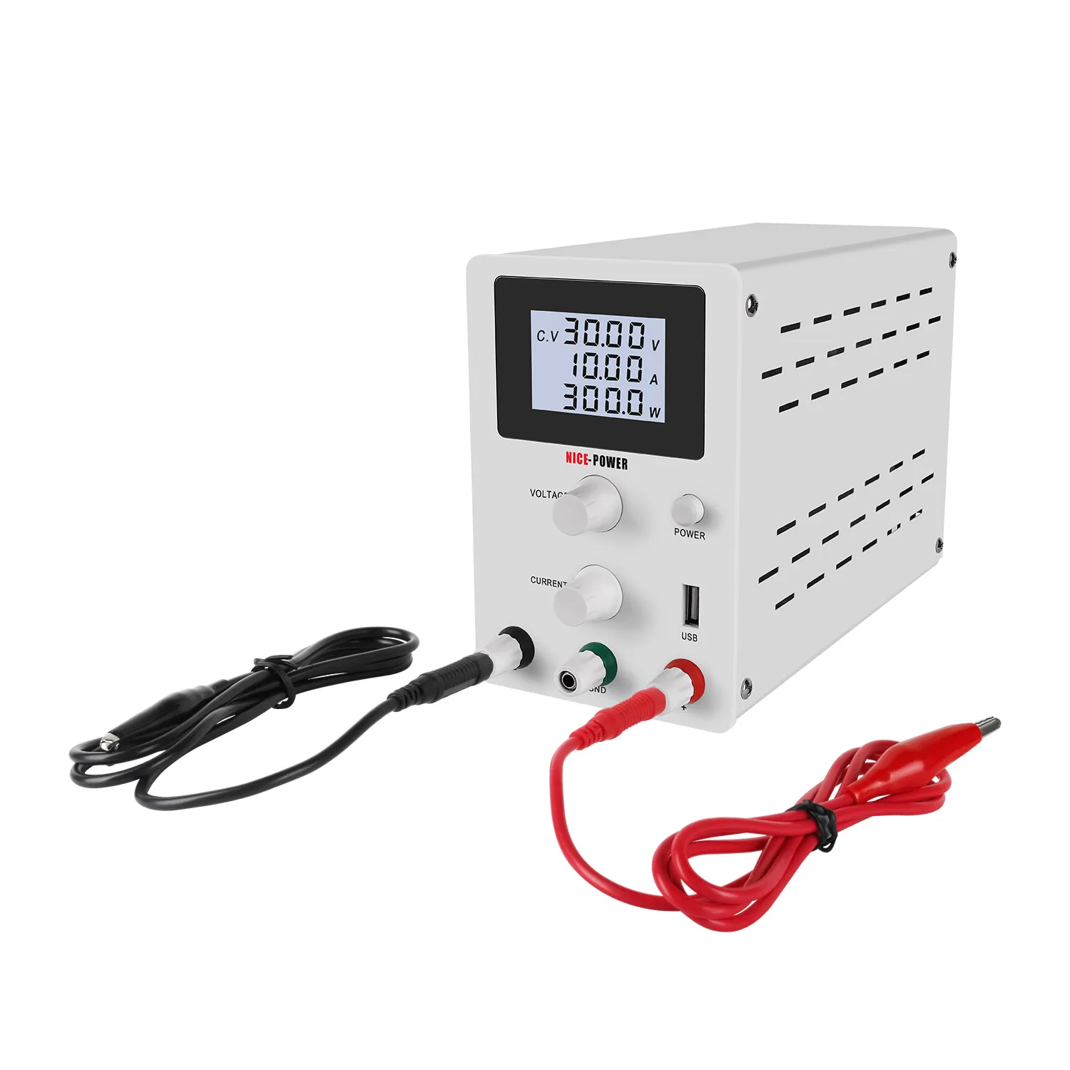 

NICE-POWER SPS3010D LCD Digital Display Adjustable Stable DC Power Supply Laboratory Benchtop Voltage Regulator