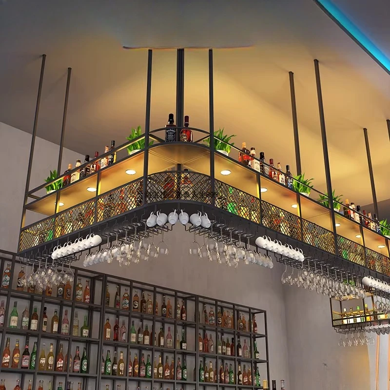 Shelf Bartender Bar Cabinet Restaurant Wall Commercial Modern Bar Cabinet Luxury Narrow Botellero Vino Drinking Bar Furniture