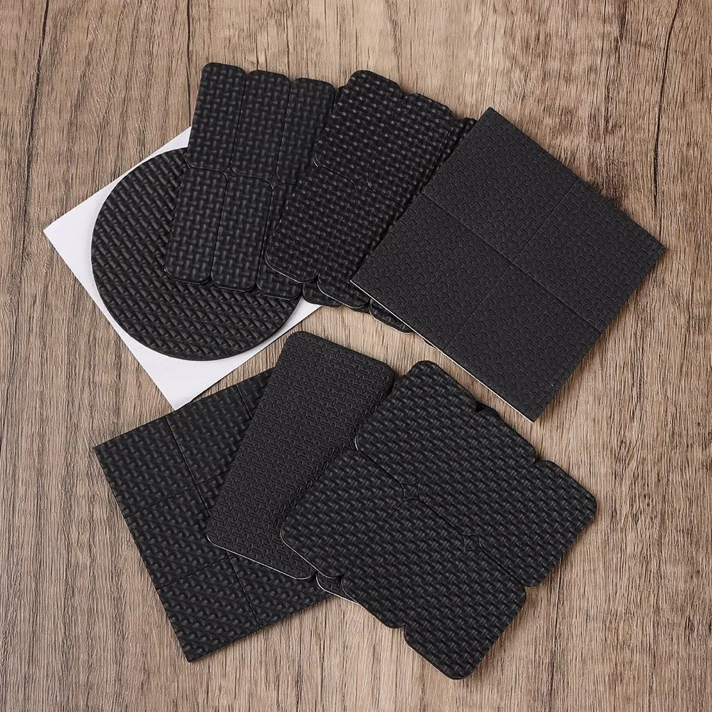 Self-sdhesive Black Foam Furniture Leg Pads Square Round Rectangle Chair Sofa Anti-slip Mat Table Feet Covers Floor Protectors