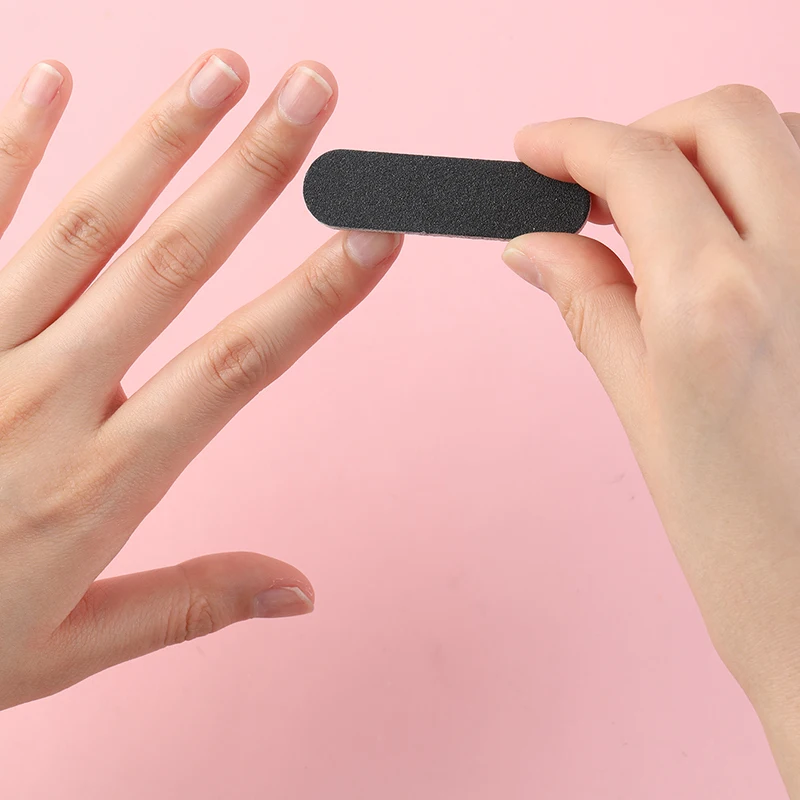 10pcs 미니 네일 파일 샌드페이퍼 버핑 젤 폴리 셔 리무버 짧은 네일 팁 연마 그라인딩 버퍼 매니큐어 도구