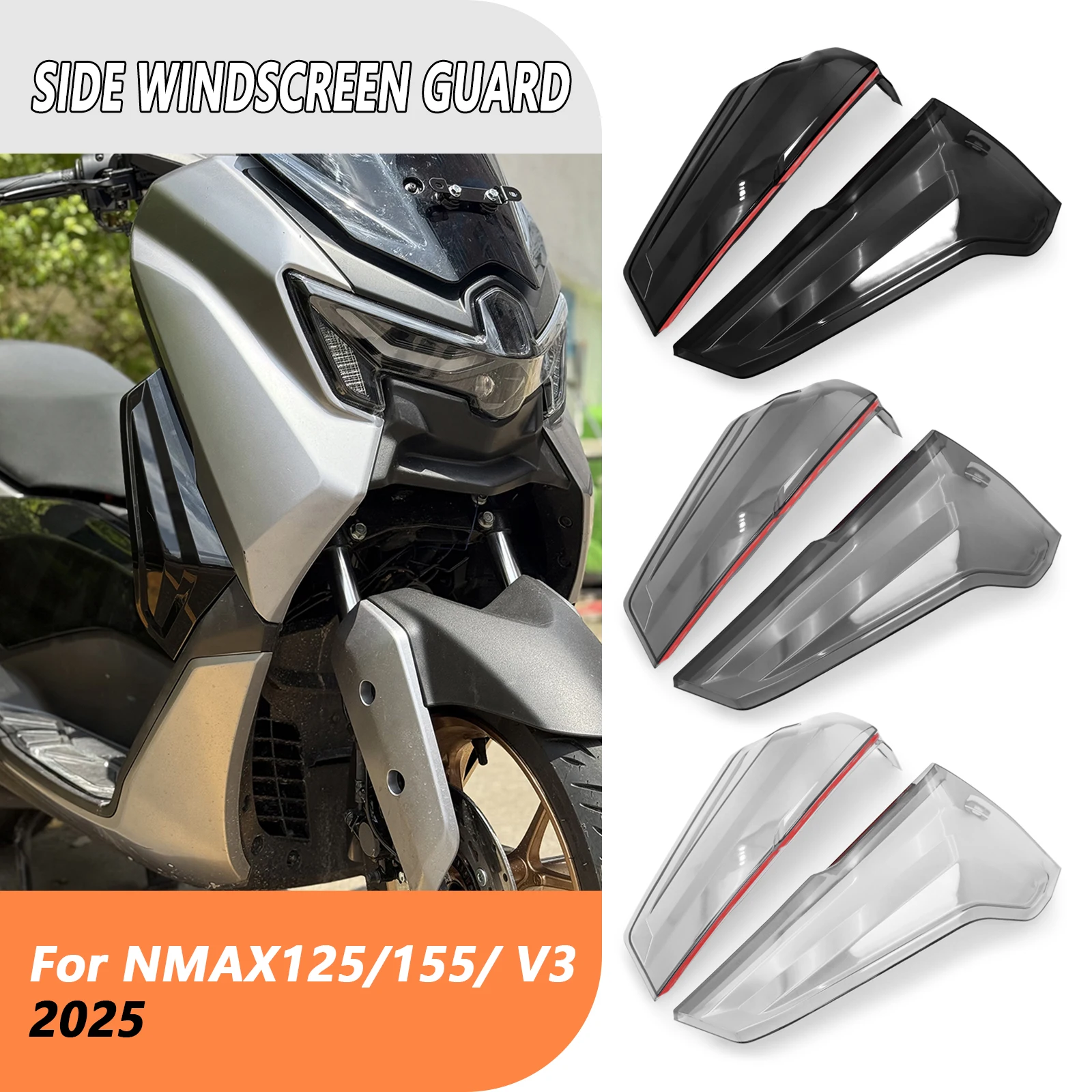 Accesorios para Motocicleta NMAX 155 NMAX V3 2025, Protector de Piernas Delantero, Protector Lateral Contra el Viento para Yamaha NMAX 125