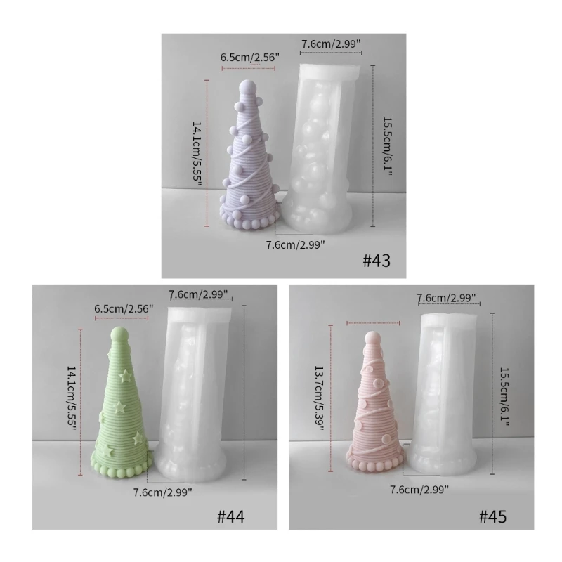 Molde vela silicona perfumado para árbol Navidad, decoración artesanal para Navidad, boda, molde jabón hecho a mano