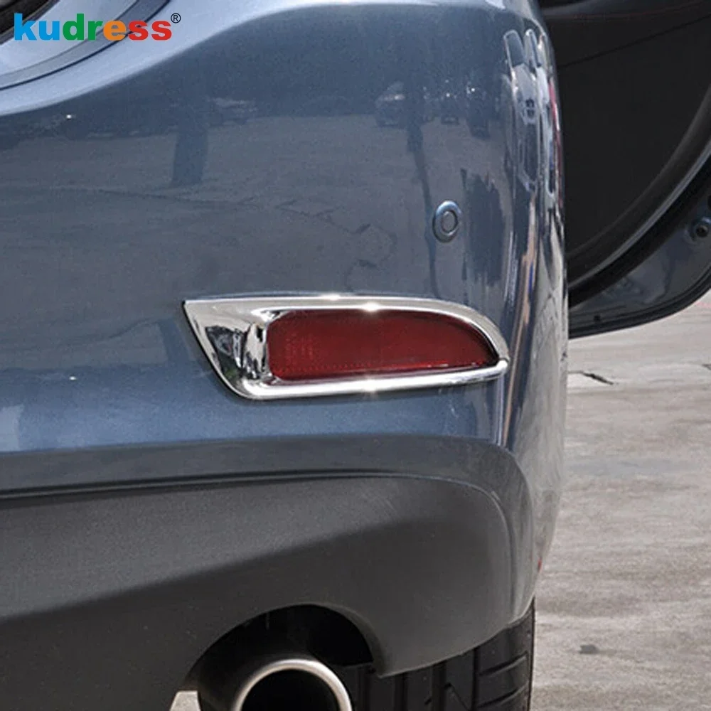 الخلفية الضباب الخفيف غطاء المصباح الكسوة لمازدا 6 Mazda6 Atenza 2013 2014 2015 كروم اكسسوارات السيارات الذيل فوجليت الضباب الحافة الزخارف