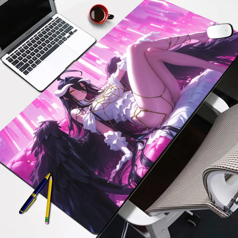 

Hot Albedo Durable Keyboard Mouse Mat Anime Overlord Mouse Pad HD Printing Gaming Desk Mat Computer Accessories Boyfriend Gift