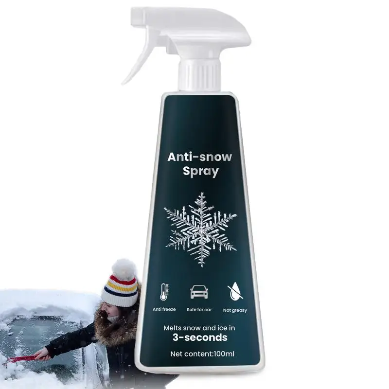 Snow Melting Spray Long Lasting Car Snow Glaco Melter Anti Fog Spray Effective Deicing Snow Removal Coating Anti-rain For Cars