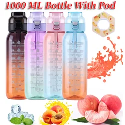 1000ml Air Flavored Water Bottle Scent Up Water Cup Sports Water Bottle For Outdoor Fitness Fashion Water Cup With Flavor Pods