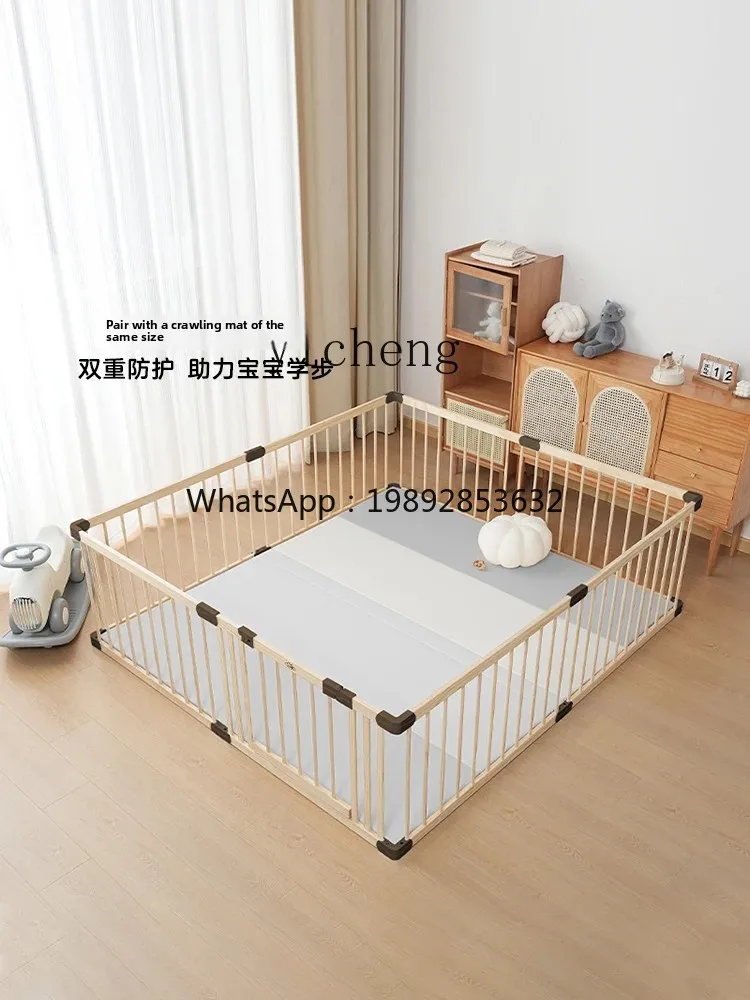 

ZZ Heightened Children's Game Fence Baby Crawling Fence Baby Solid Wood Fence