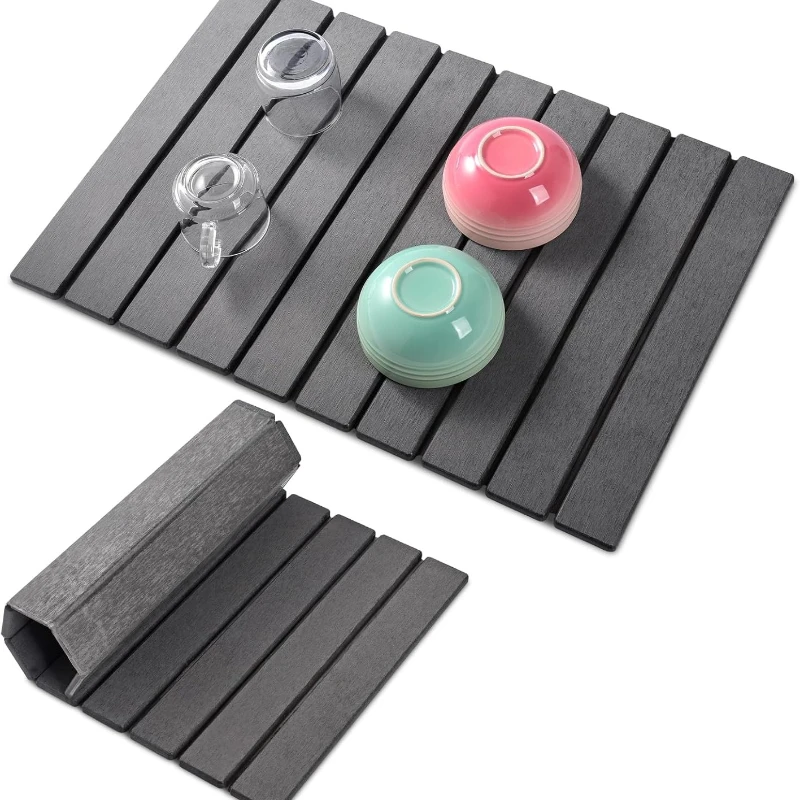 

Stone Drying Pad for Kitchen Countertops Foldable Diatomaceous Earth Tableware Drying Pad, Used for Tableware, Bottles, and Cups