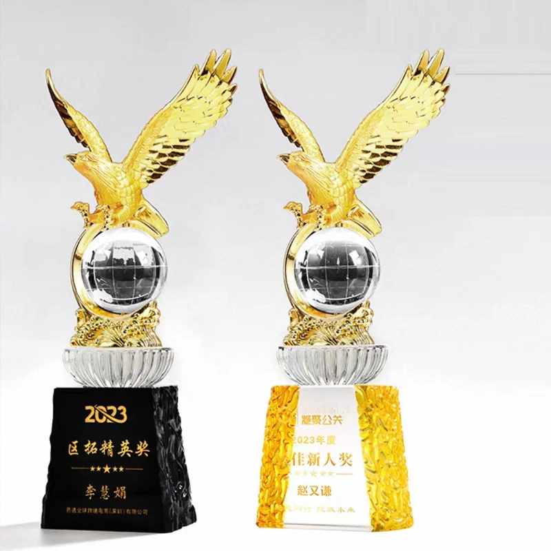 

Customized Crystal Eagle Crystal Trophy, Eagle Shape Trophy, Lettering Award, Creative Souir, Home, Living Room Office Decor 1pc