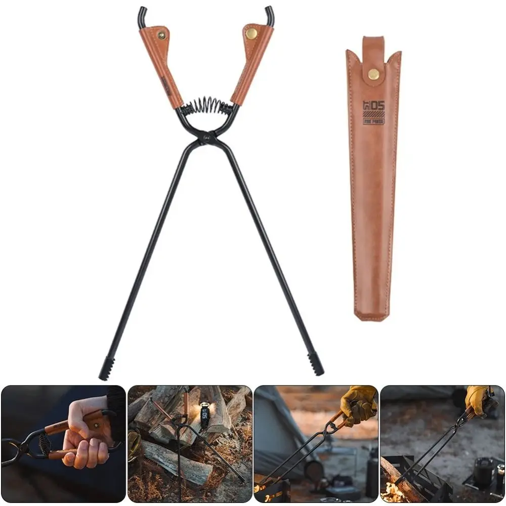 

Portable Outdoor Charcoal Clamp Heavy-Duty Thickened BBQ Firewood Clip Durable Comfort Grip Carbon Steel Carbon Clip BBQ