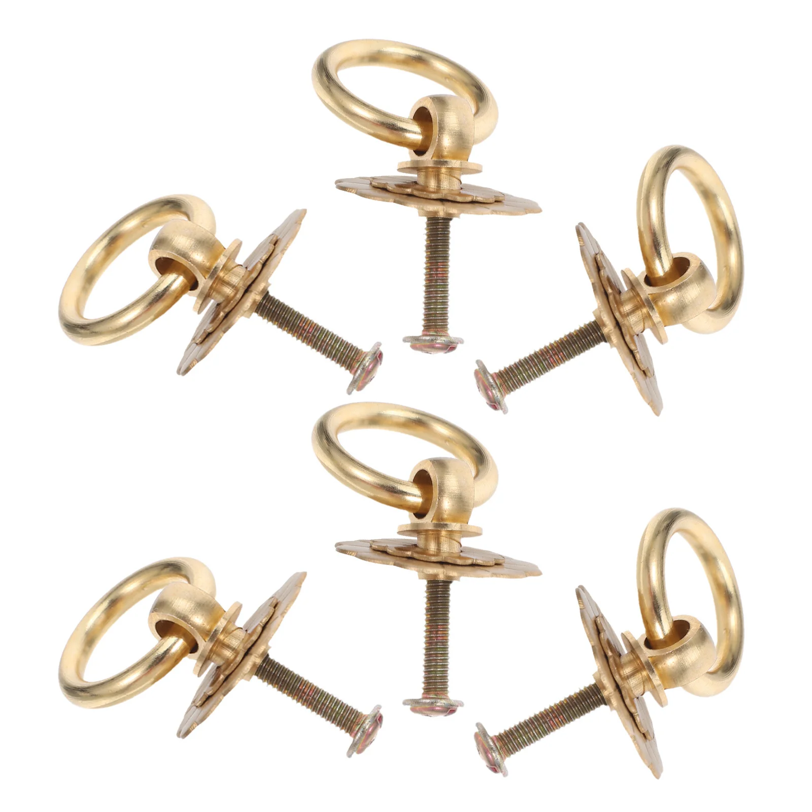 

6Pcs Brass Cabinet Knobs Flower Design Drawer Pulls for Kitchen Closet Dresser Vanity Handles Cabinet Door Handle
