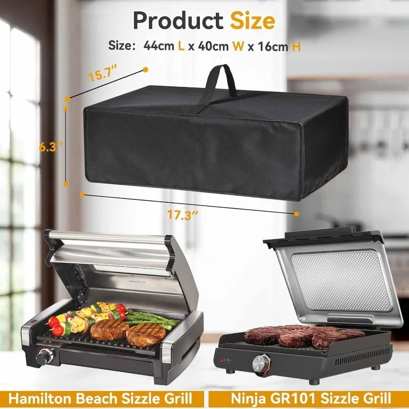 

Portable dust cover for indoor grills is waterproof for non-smoking indoor grills and pan storage bags Oxford cloth cover