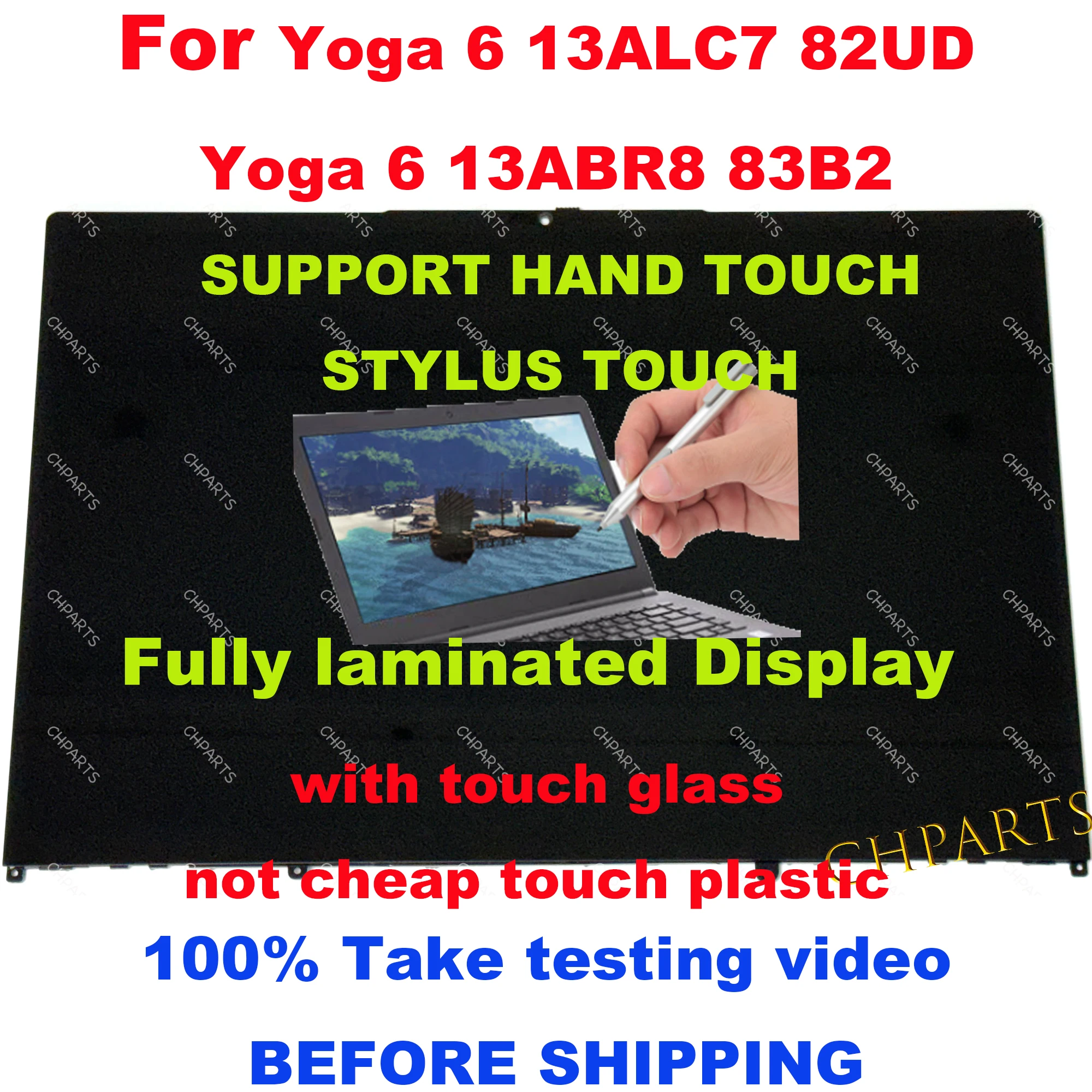 

13.3-Inches WUXGA 1920x1200 LCD Panel Touch Screen Display Replacement Assembly For Lenovo Yoga 6 13ALC7 82UD 6 13ABR8 83B2