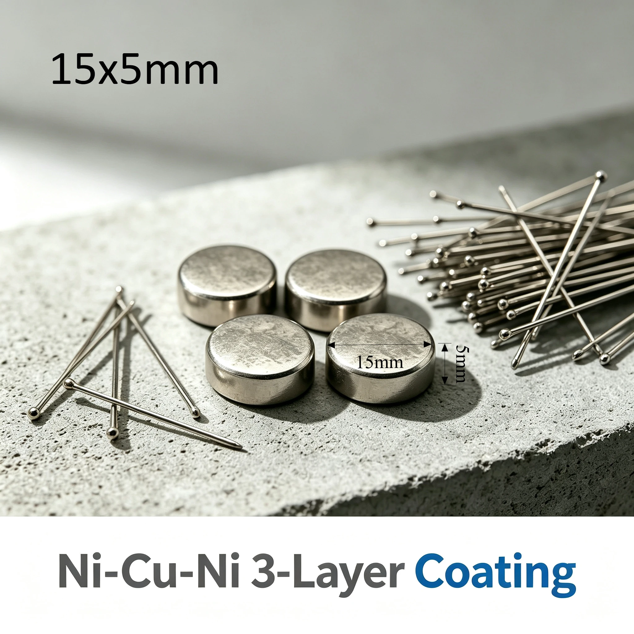 15x5mm N35 Round Disc Neodymium Magnet Mini Permanent NdFeB Small Magnet For Fridge Office DIY Craft Hobby Projects 15*5mm