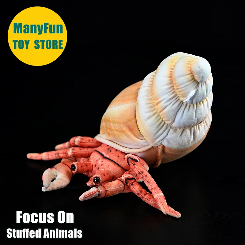 Realistic Hermit crab High Fidelity Coconut crab Plushie Crab Plush Toy Lifelike Animal Simulation Stuffed Doll Collectors