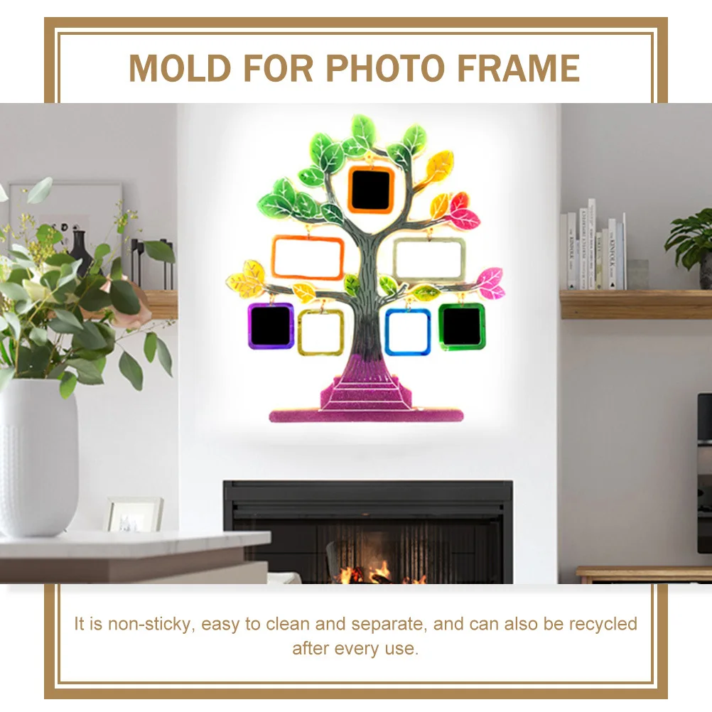 

1 Set Tree Design Silicone Photo Frame Diy Mold For Crafts Resin Casting Making Kit Desktop Adornment Epoxy Mould Tool Jewelry