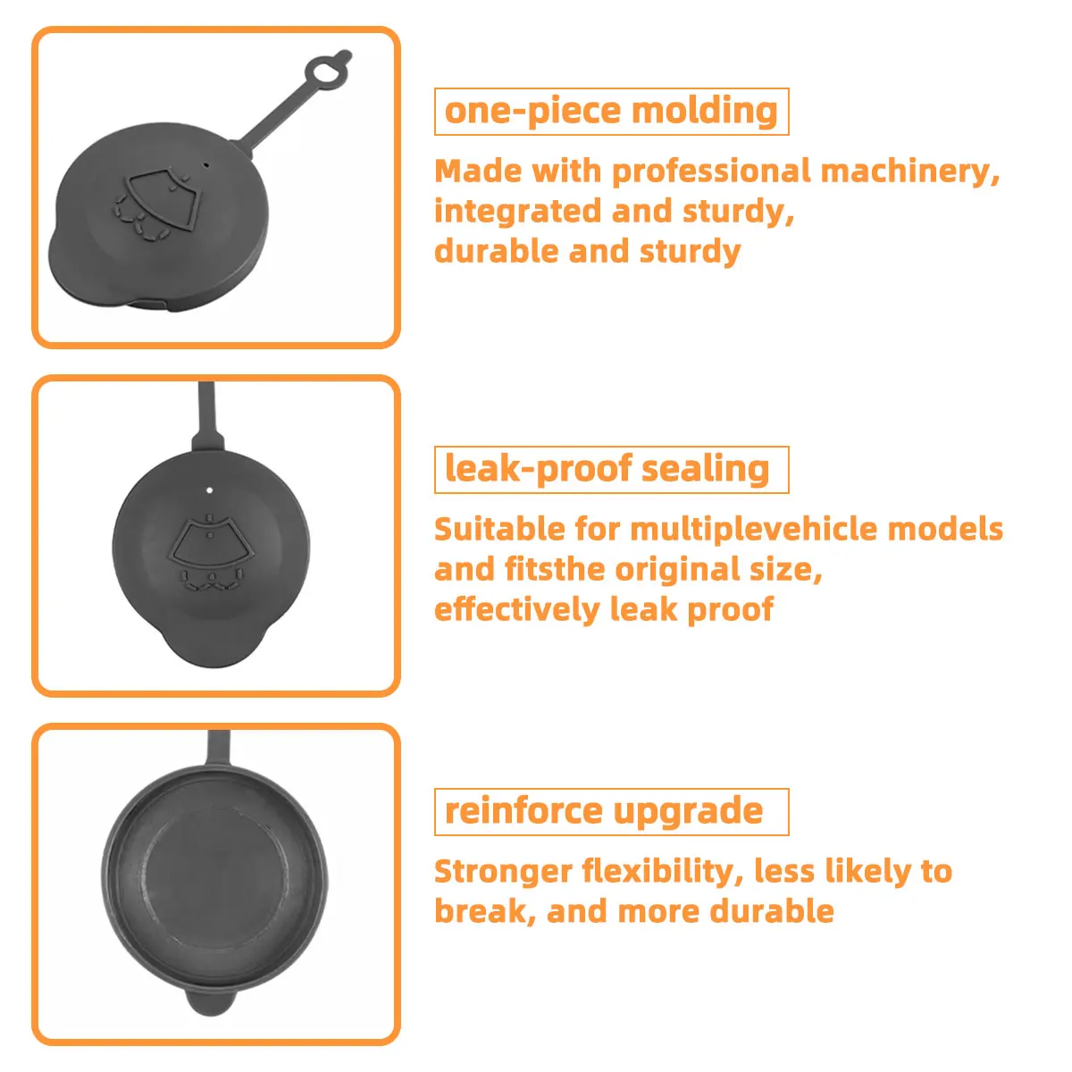 1 Stück Kunststoff-Wischflüssigkeitsbehälterdeckel für Nissan Micra K13 2011-2022, Nissan March K13 2011-2022, 28913-1HA3A – Detail 4