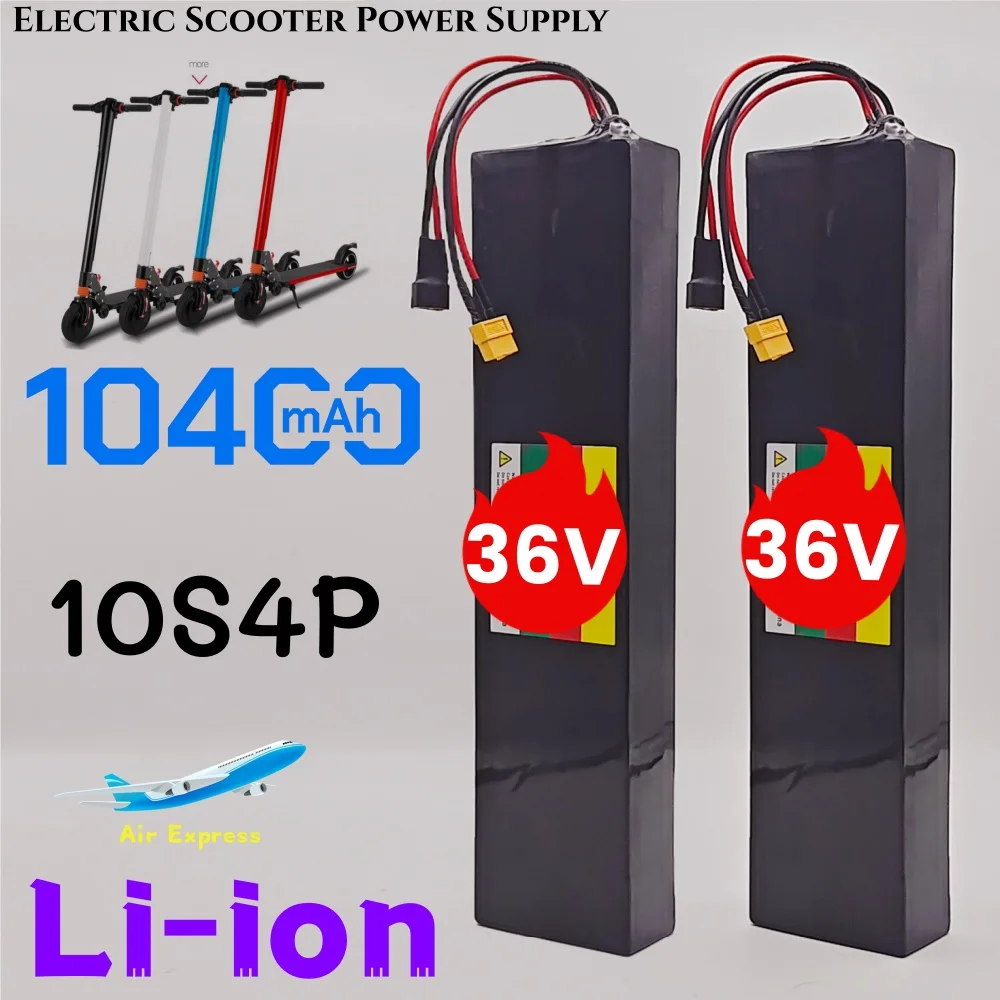 

10S4P 36V 10.4Ah Electric Scooter Lithium Battery 18650 battery pack 36V for 750W-1000W Electric Scooter Battery with BMS