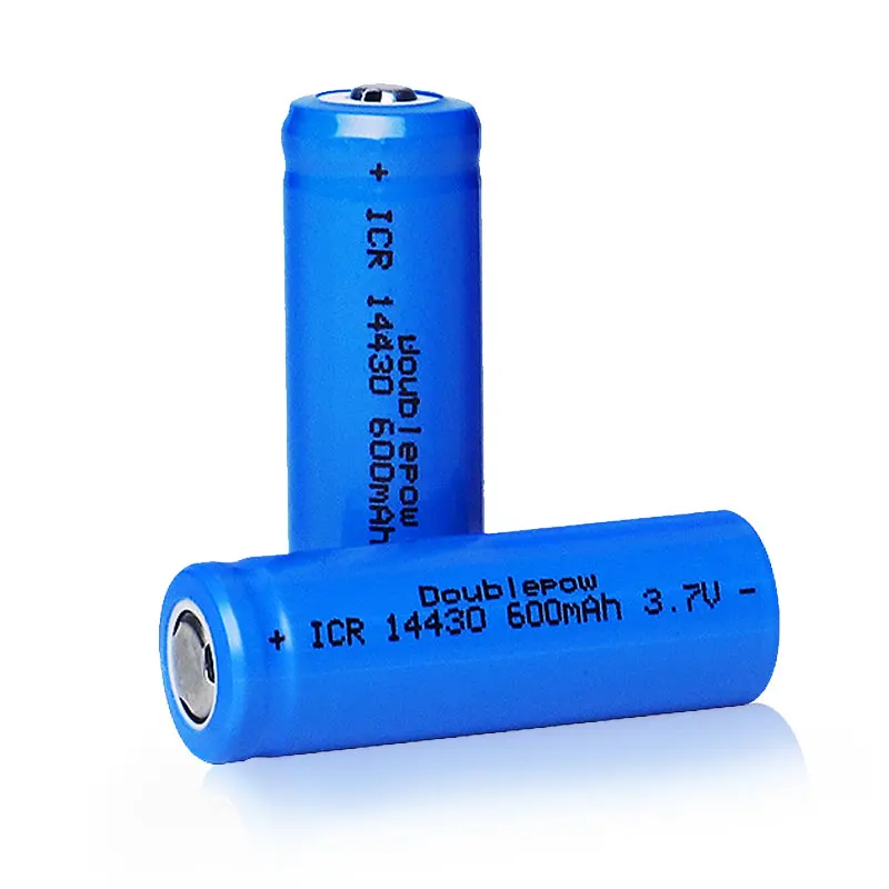 Doublepow 14430 Lithium Battery 3.7V 600mAh Rechargeable Batteries Icr14430 Li-Ion for ETC Razor Electric Hair Cutter Sprayer