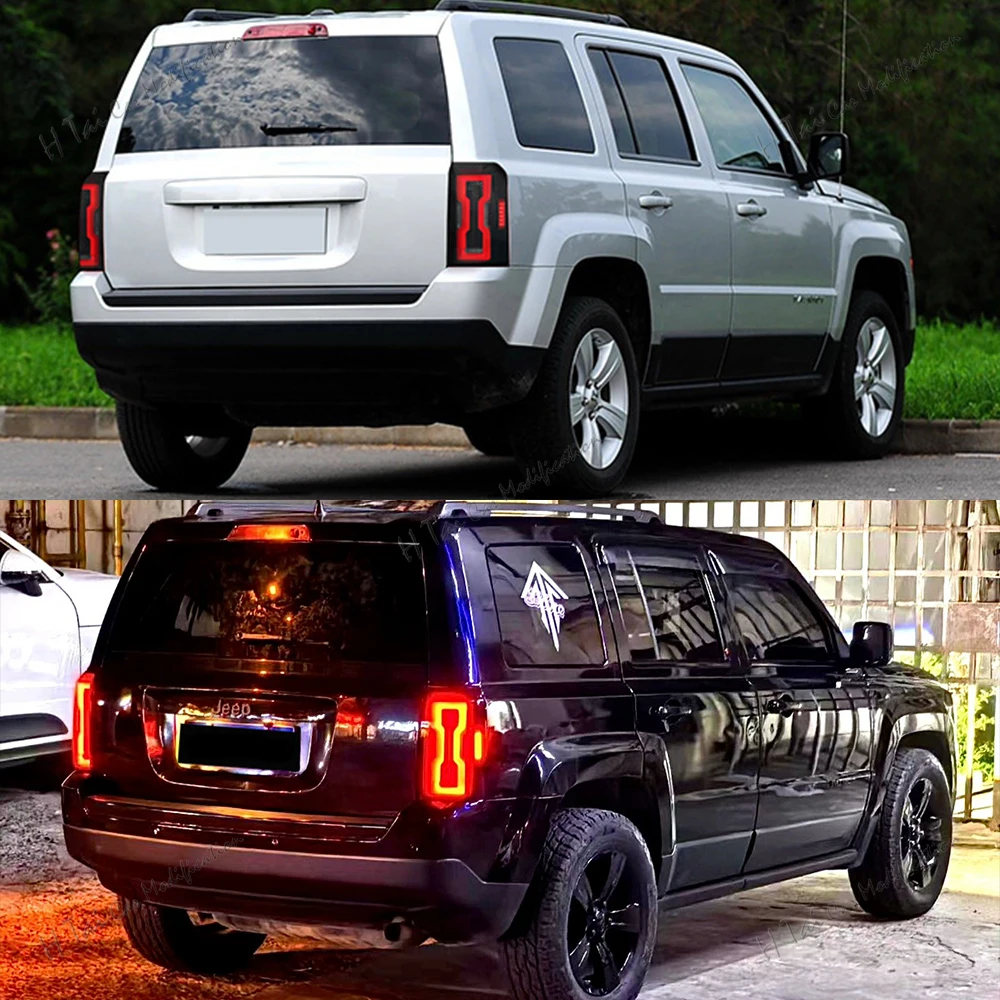 Pair LED Tail Lights For Jeep Patriot 2008-2017 Rear Lamps Taillights Rear Fog Lights Dynamic Turn Signal Car Light Assemblies view 5