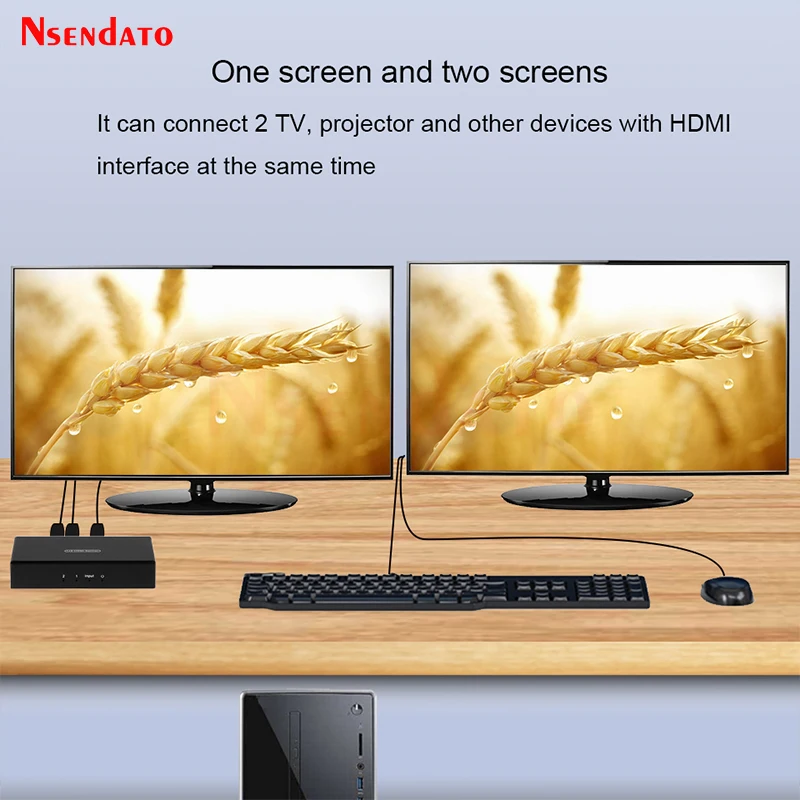 HDMI الفاصل 4K 1X2 1X4 1 في 2 خارج عرض مكررة مكبر للصوت 1x4 الفاصل hdmi 1 في 4 خارج HDMI موزع الفيديو للتلفزيون XBox