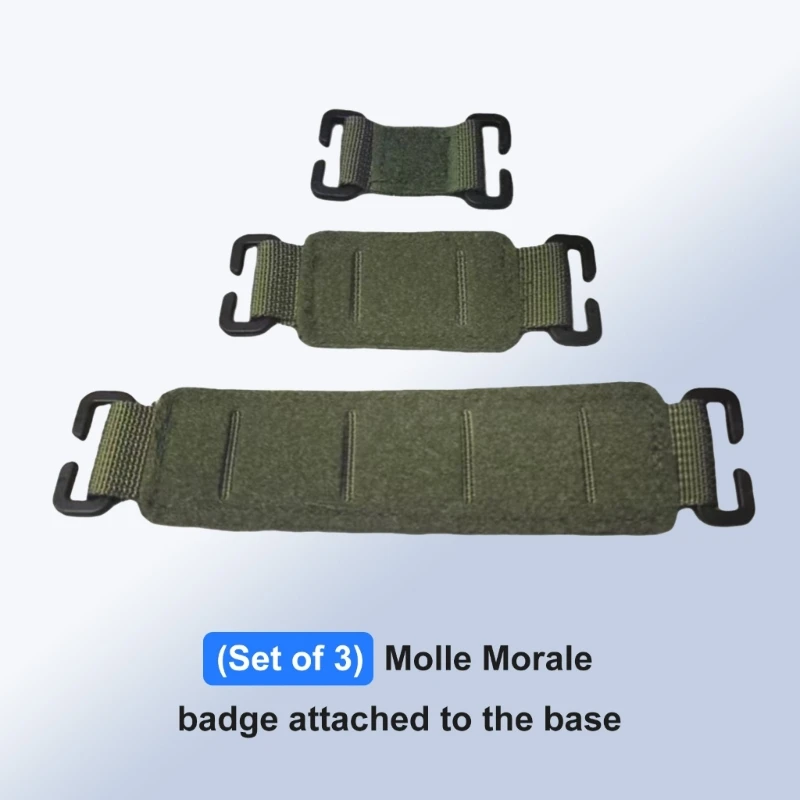 3/4Pieces Morale Patches Display Panel Adapter Nylon Webbing Buckles Clip Strap Morale Patches Badges Holder Panel