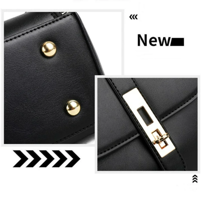 PU soft leather handheld crossbody bag leisure fashion hundred matching retro shoulder bag simple ladies bag