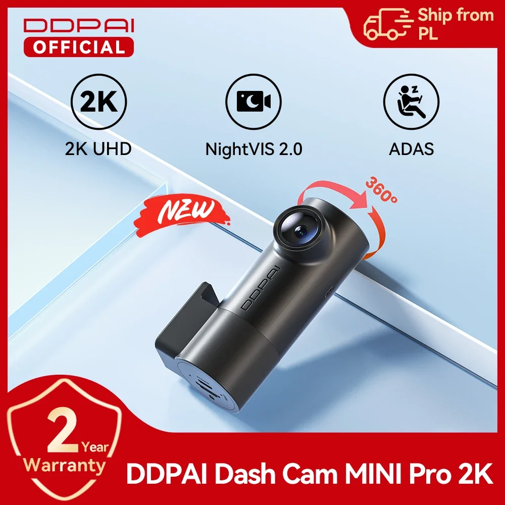 Image of DDPAI Mini Pro 2K Dashcam Intelligente Sprachsteuerung WLAN Nachtsicht 24-Stunden-Parküberwachung Auto-DVR