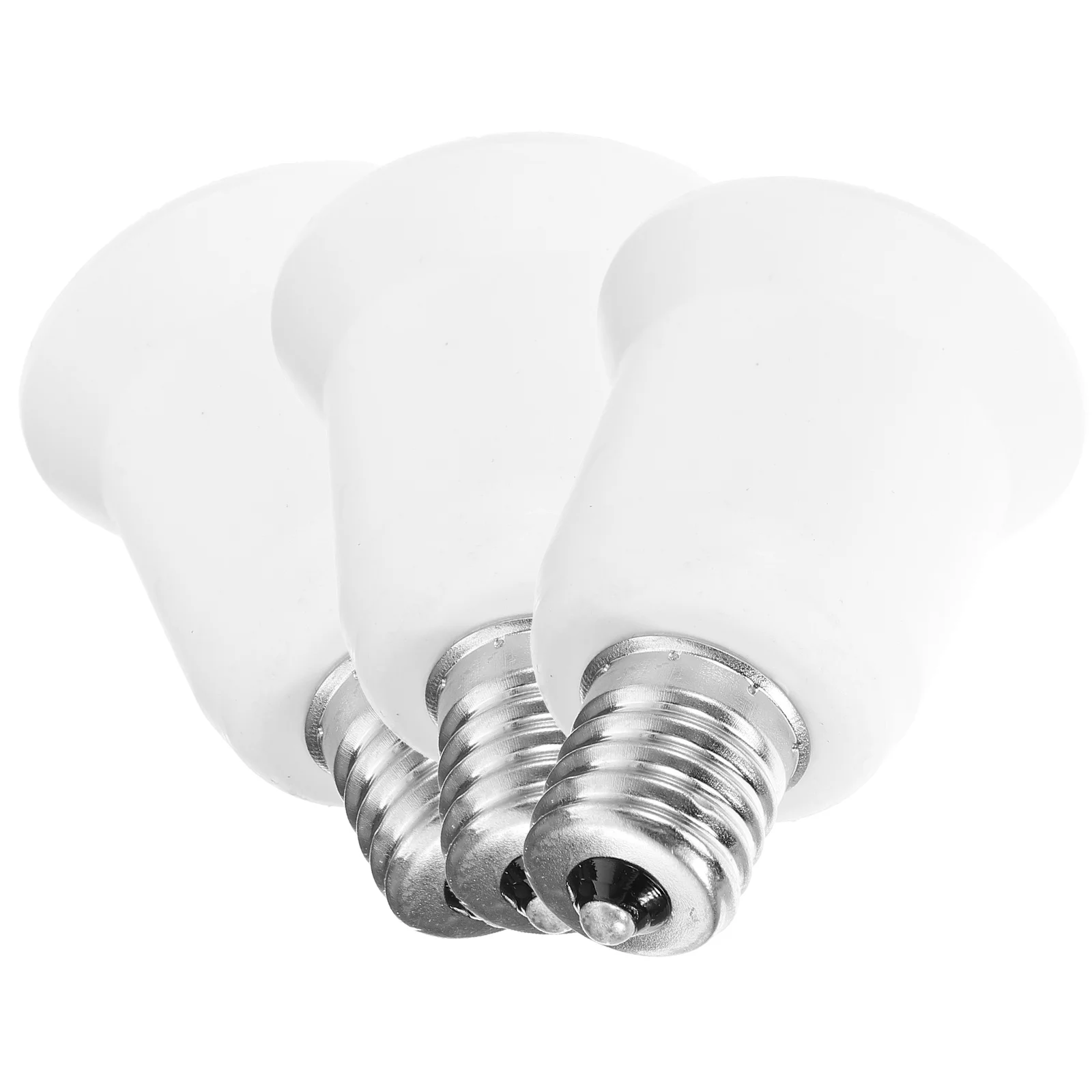 3 Pcs Conversion Lamp Holder Light Bulb Outlet E17 to E26 LED Base Socket Adapter Converter Splitter Chandelier