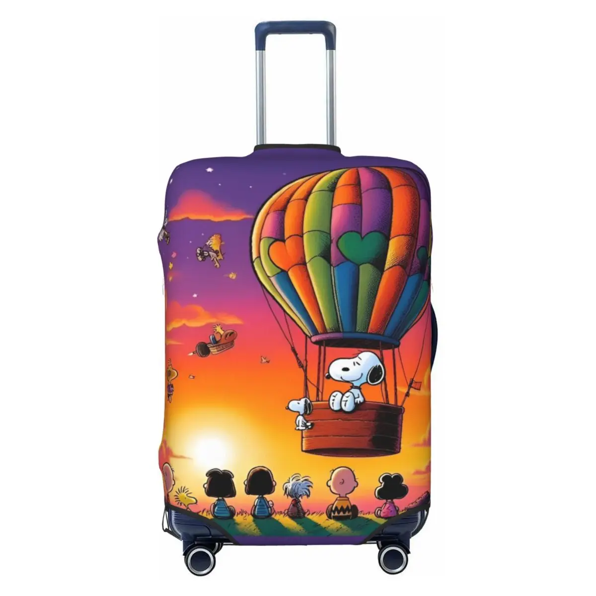 Cute Snoopy Cartoon Suitcase Cover Holiday Strectch Luggage Supplies Travel Protection