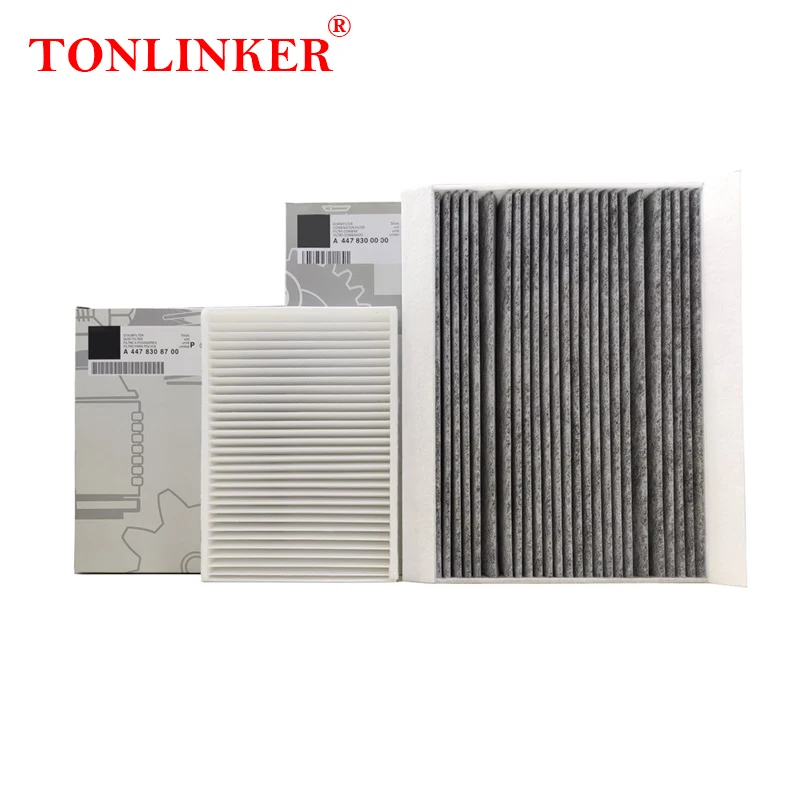 TONLINKER Cabin Air Filter Oil Filter For Mercedes Benz V Class W447 2014-2020 250AT M274 200d 220d 250d OM651 Car Accessories