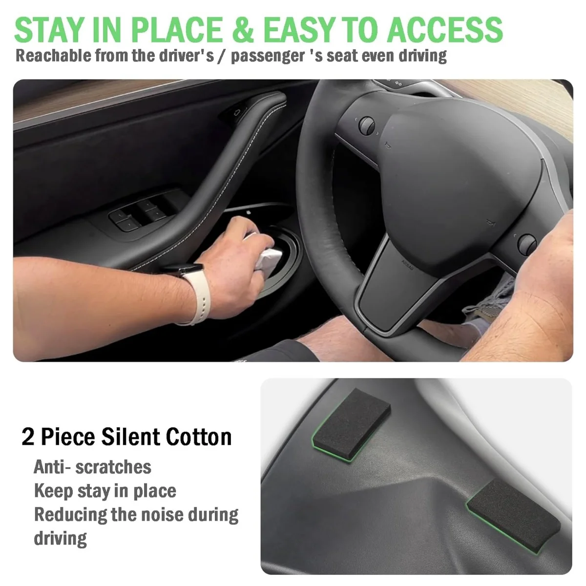 for Tesla Model Y Trash Can with Lid Front Door Automatic Trash Bin Plug Pocket Garbage Can Bin for Model Y 2024 2023 2022 2021