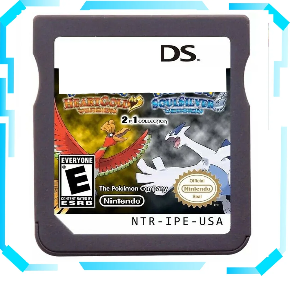 

For Nintendo DS/3DS NDS Card NDS for Pokemon Game Cards Gold and Silver Combination Game Card Games Card Picture Smooth Gift