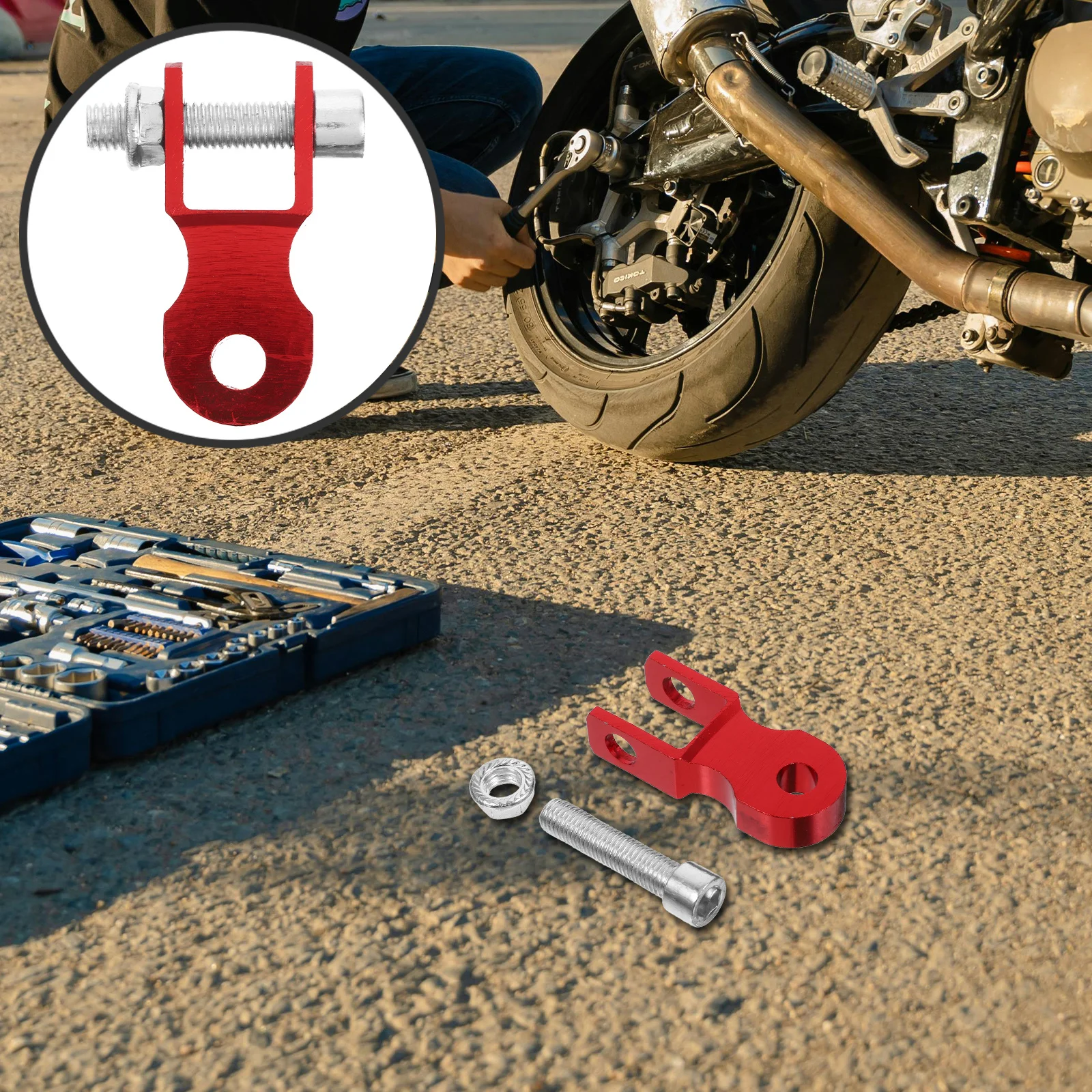 

Rear Shock Extender Aluminum Alloy Shock Absorber Heightening Adapter Motorcycle Off-Road Riser Absorber Heightening Adapter