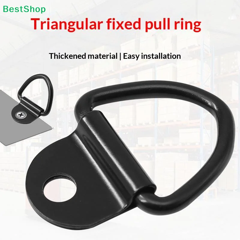 4/8PCS Car Puller D-shaped Stainless Steel Hook Tie Down Anchors Ring Iron for Cargo Truck Kayaks Sling Trainers Hammocks Awning