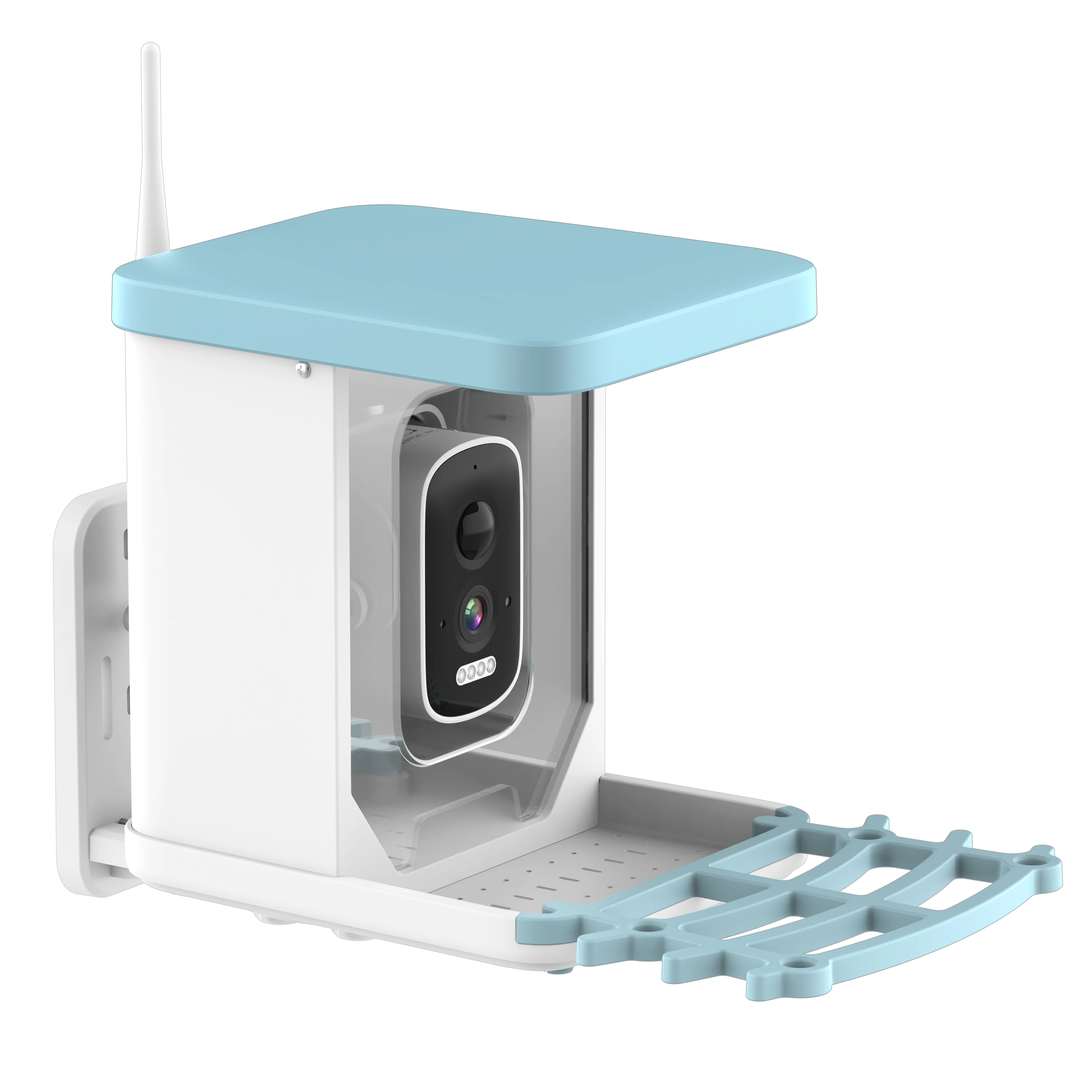 

Factory Wholesale 5MP 2.5K HD AI Identify Birds Feeder IP65 Waterproof Low Power Consumption Bird Feeder APP Control PIR Alarm