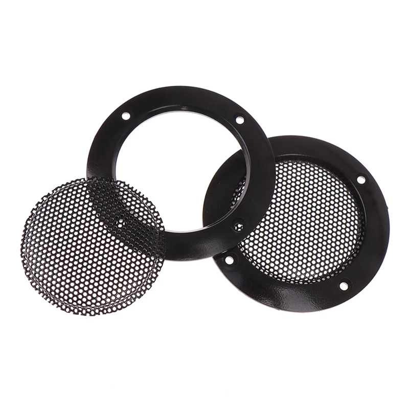 2Pcs Audio Speakers Protective Cover 2 Inch Protective Mesh Net Grilles DIY Car Speaker Column