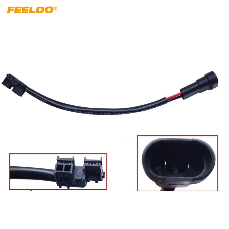 FEELDO 1PC Power Wire Adapter Cable For DENSO(Koito) D2S/D2R OEM Xenon HID Retrofit Ballast To 9005(HB3)/9006(HB4) Socket #H3666