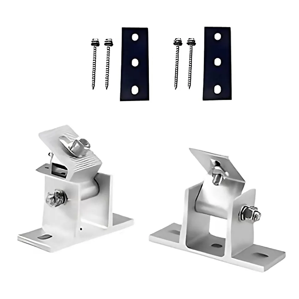 15-30° adjustable Solar Bracket With rubber pad 2 brackets included Solar Stand Hex screw equipped Complete set Mount Kit