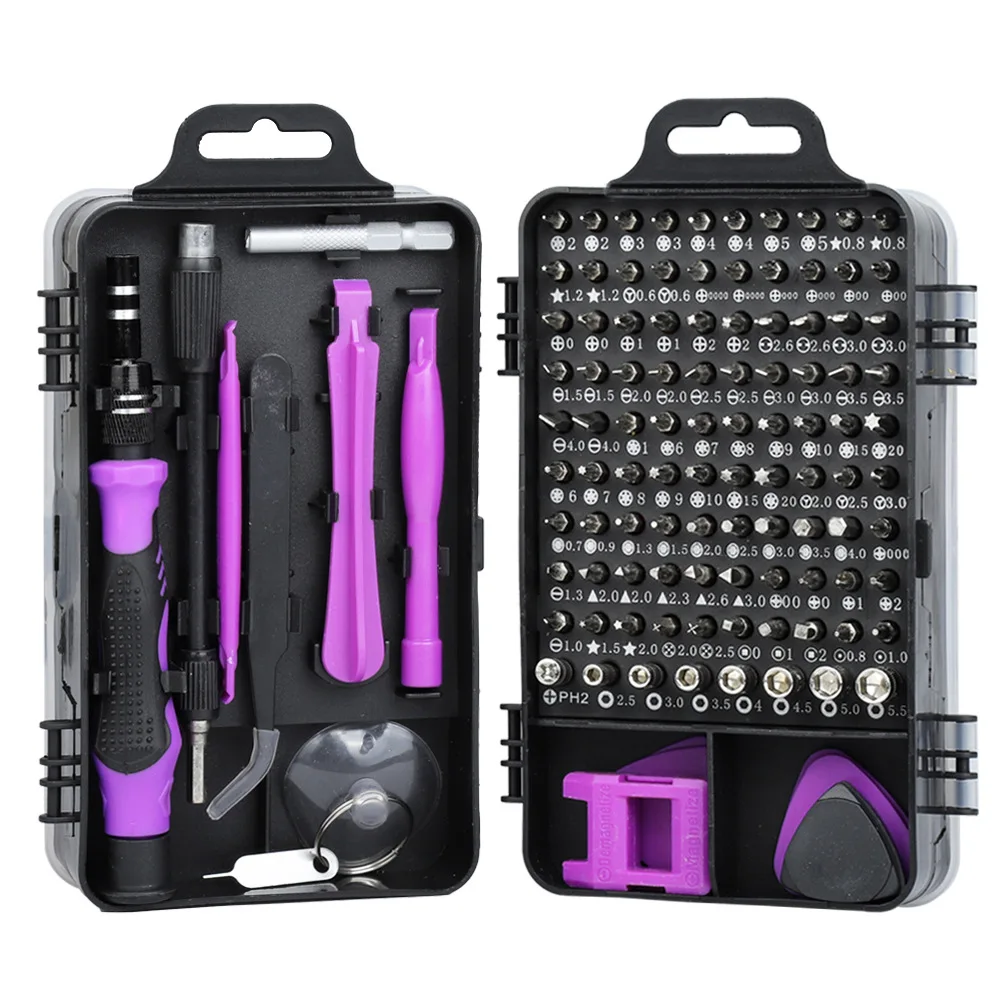 Precision Screwdriver Set, Magnetic Mini Screw Nuts Bits, WEEKS Multifunction Household Repair Tools Kit, 115 in 1 Set