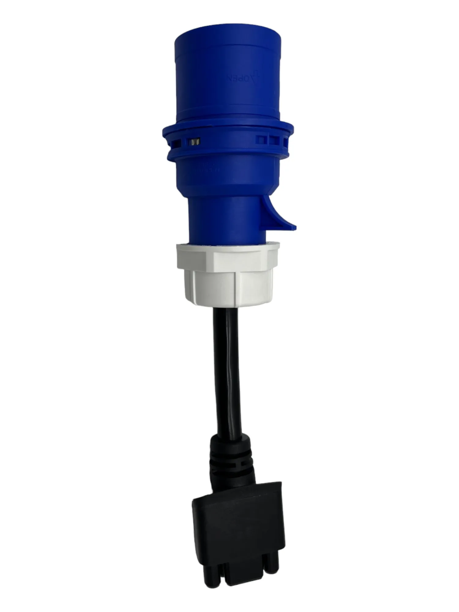 Adaptador de Carregador Rápido ajustável, Conector do Cabo de Extensão, Ficha UE, 3 pinos, 220V-250V, 32A, 3 pinos, apto para Tesla Modelo 3, S, Y, X, Azul, CEE, Ev