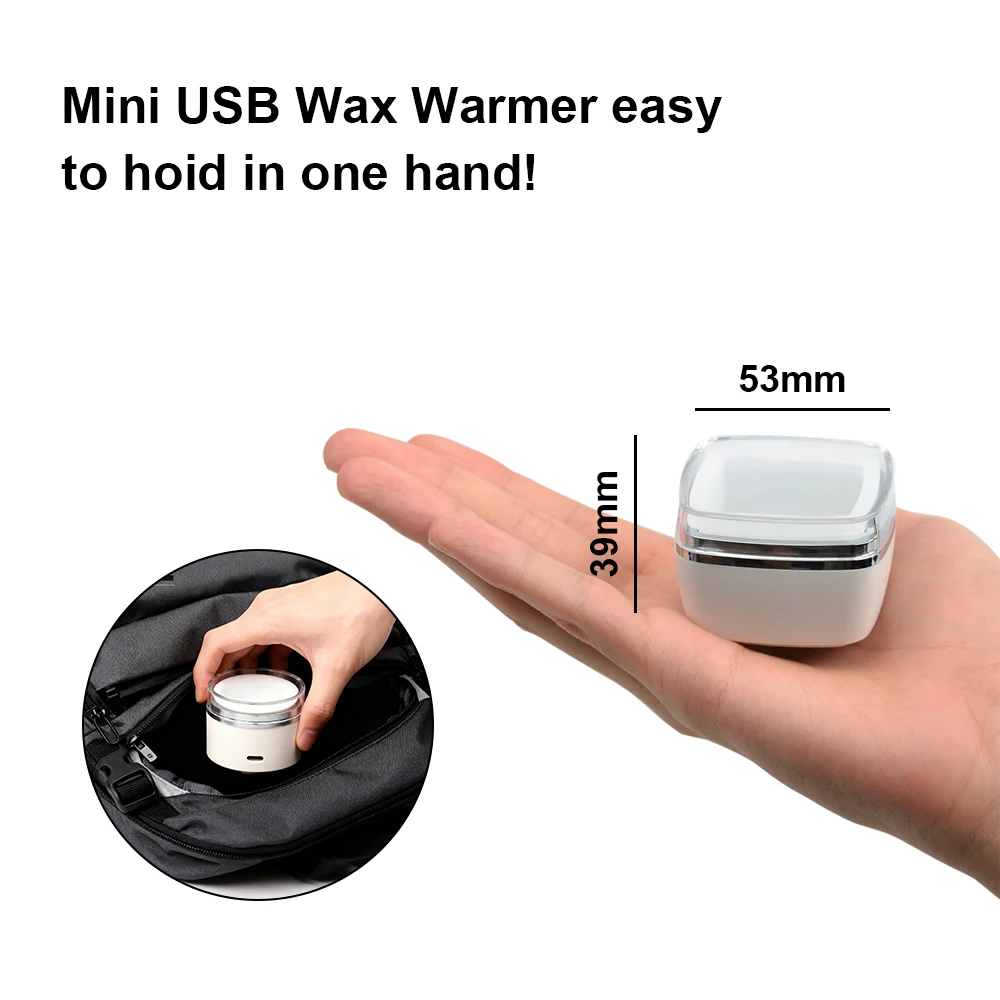 USB Mini Wax Heating Machine Wax Heater Kit  Melting Warmer Pot for Lips Eyebrow Nose Ear  Hair Remova For Men and Women view 4
