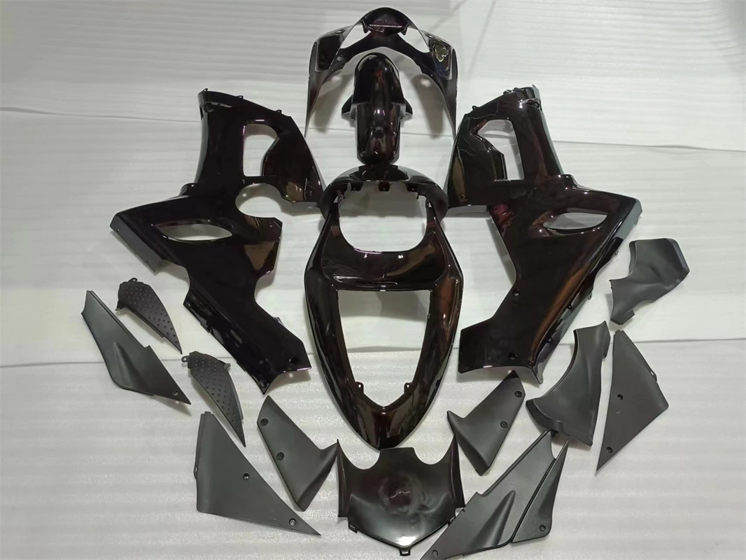 Body kits for Kawasaki ZX6R fairing kits 2005 2006 all glossy black plastic fairing kits set 05 06 Ninja 636 fairings