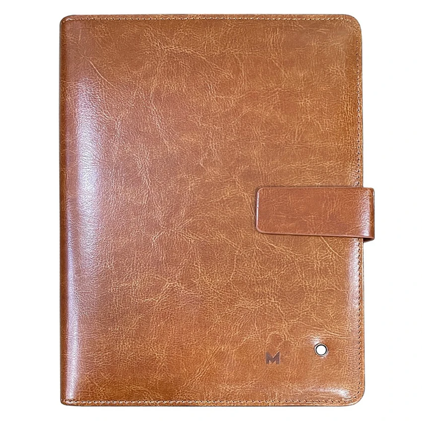 High Quality Luxury Notebook MB Classic Cross Pattern Leather Cover & Quality Paper Chapters Unique Loose-leaf Design Written